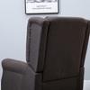 Poltrona Wing Chair con Braccioli, Sedia da Salotto con Cuscino, Trapuntatura, Poltrona con Schienale Alto e Gambe in Legno, Poltrona Reclinabile per Soggiorno, Camera da Letto