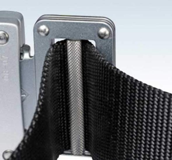 Tajima New Standard Sicherheitsgurt Torsogurt Größe L Schwarz Länge 145cm Stoßfeste und langlebige geschmiedete Schnalle Spezieller dicker Nylongurt