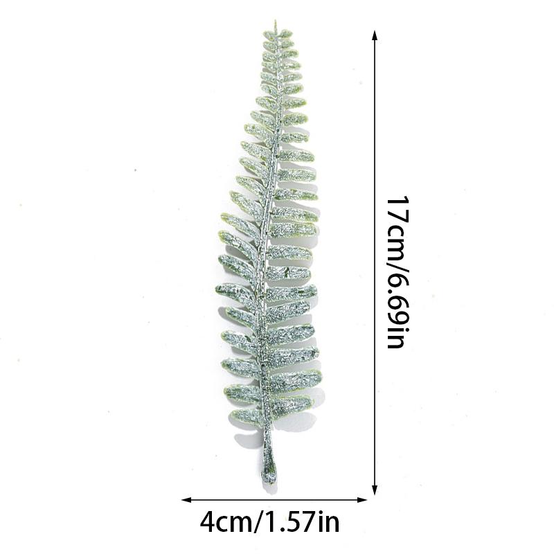 10PCS False Green Plant Bonsai Decorations Artificial Green Leaves Plants