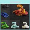 Stunning 3d Printed Snake Figurine With Articulated Joints And Lifelike Eyes For Unique Decor