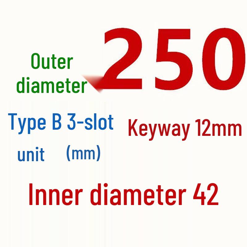 

Cast Iron 3B250-42 V-Belt Pulley