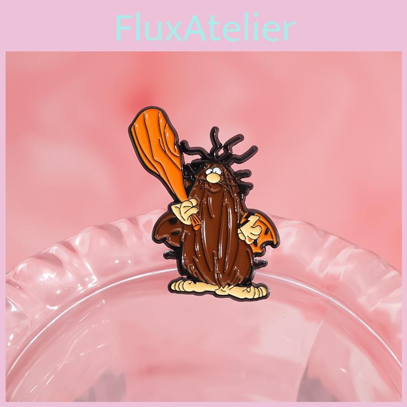 Eyecatching Cartoon Character Pin Brooch In Alloy With Cute And Angry Tree Style Stump