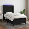 VidaXL Slat Bed Base with Mattress and LED, Upholstered Bed, Single Bed, Adult Bed for Interior Bedroom, 3138111