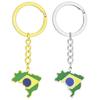 Chic Key Holder with Brazil Map Brazil Flag Keyrings Decorative Pendant Keychain