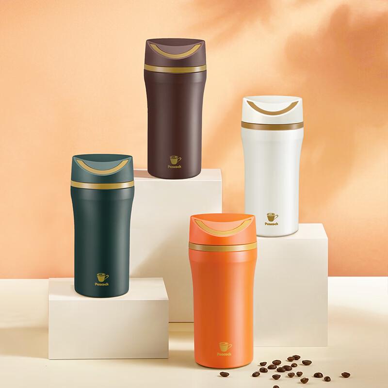 Peacock Japanese Insulated Stainless Steel Wide Mouth Mug 350ml