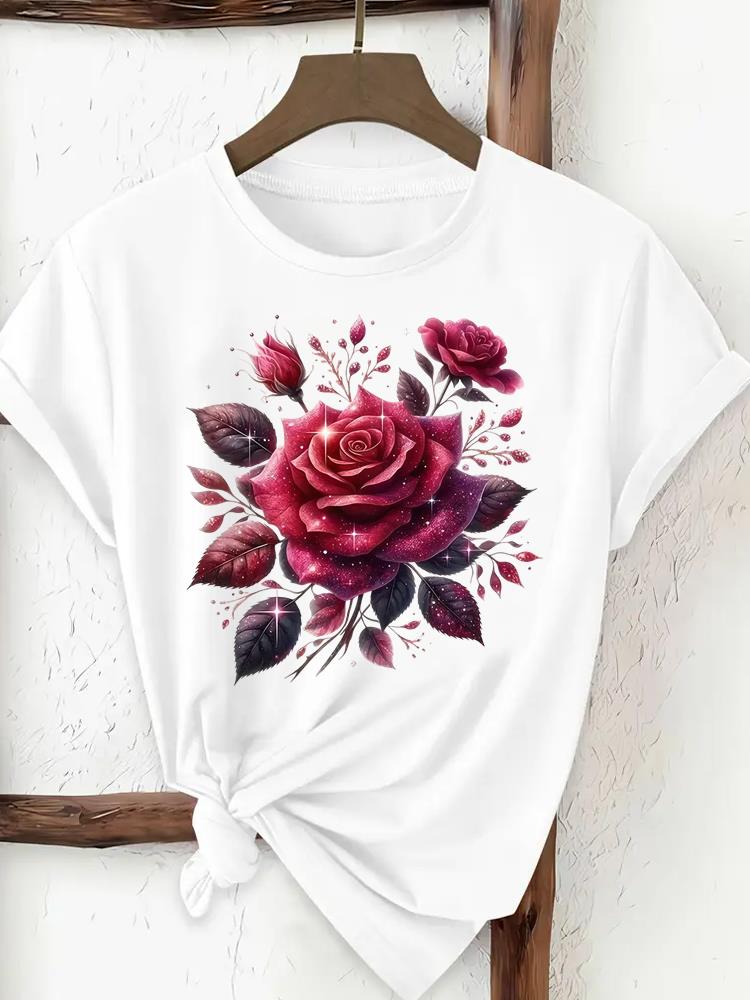 (Asian Size) butterfly lovely trend Clothing T Shirt Print Female Woman Women Fashion Tee Top Short Sleeve Graphic T-shirts