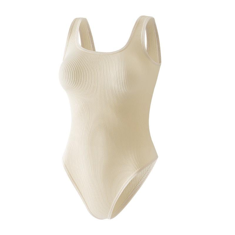 Seamless Strapless Vest Yoga Bodysuit Shapewear Ribbed Bodysuit Sports Bodysuit for Yoga
