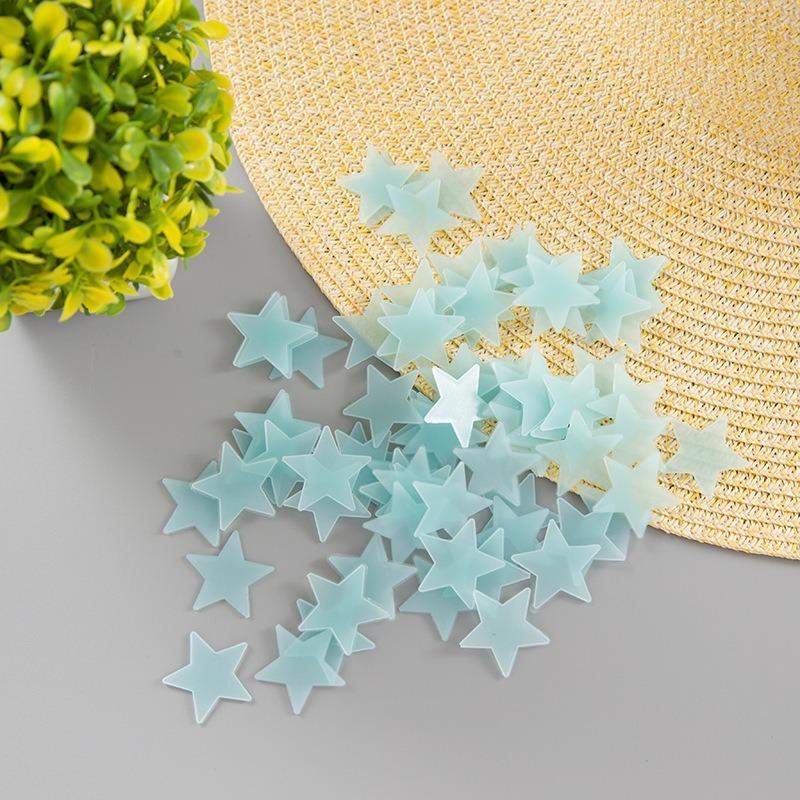 Glow In The Dark 3d Stereo Self Adhesive Luminous Plastic Star Wall Stickers
