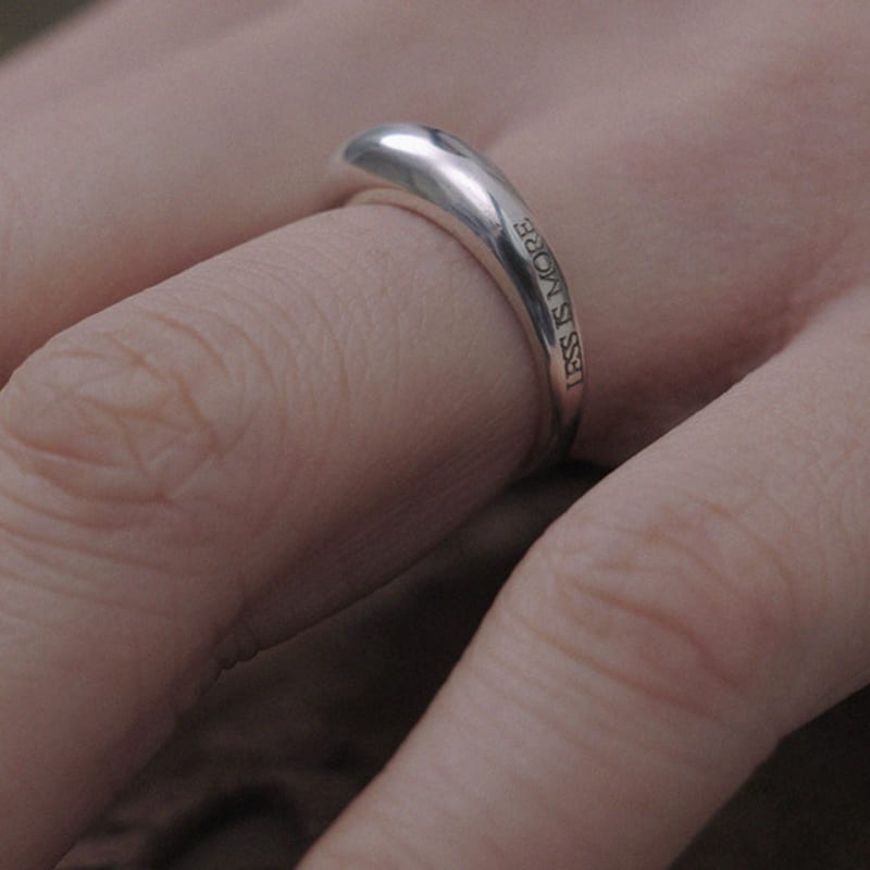 Less is more silver dome ring