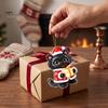 Christmas Stocking Tags Cat Pendant with Hanging Rope, 2D Flat Acrylic Ornament for Xmas Tree Cute Kitty Decor Decoration, Holiday Decor, Party