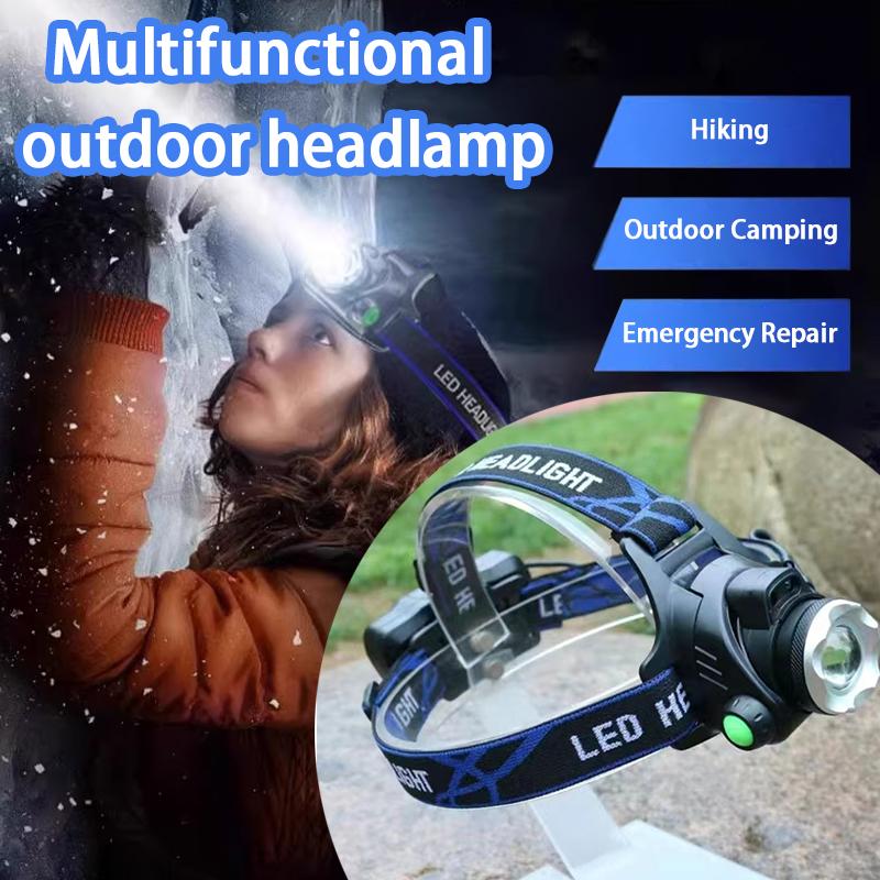 Led High-Power Long-Range Headlamp Usb Rechargeable Waterproof Suitable For Outdoor Camping And Wearing