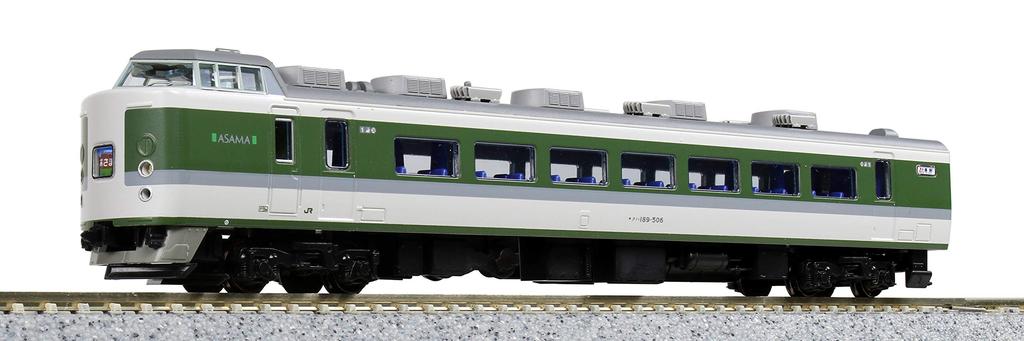 KATO N Gauge 189 Series Small Window Basic Model Train "Asama" Train, 5-Car Set, 10-1501,