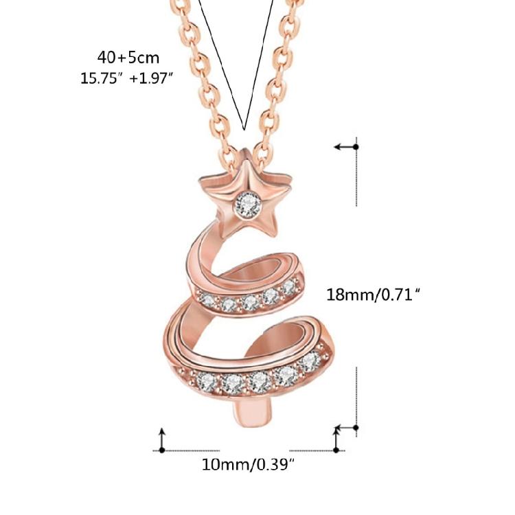 Trendy Chain Necklace Elegant Fashion Necklaces Christmas Tree Pendant Necklace
