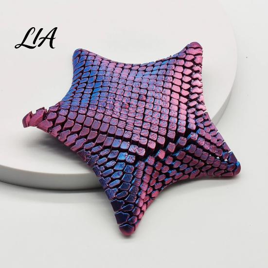 Table Decorations 3D Printed Articulated Sea Animal Figurine, Flexible Joint Movable Ocean Artistic Desktop Decor Creature Fidget Toy, Stress