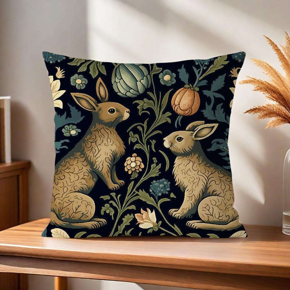 

Ретро мягкая наволочка для дивана w-william m-morris, искусство, гостиная, кролик, комната, домашний декор, защитные чехлы без вкладышей 30x30CM(12x12in)