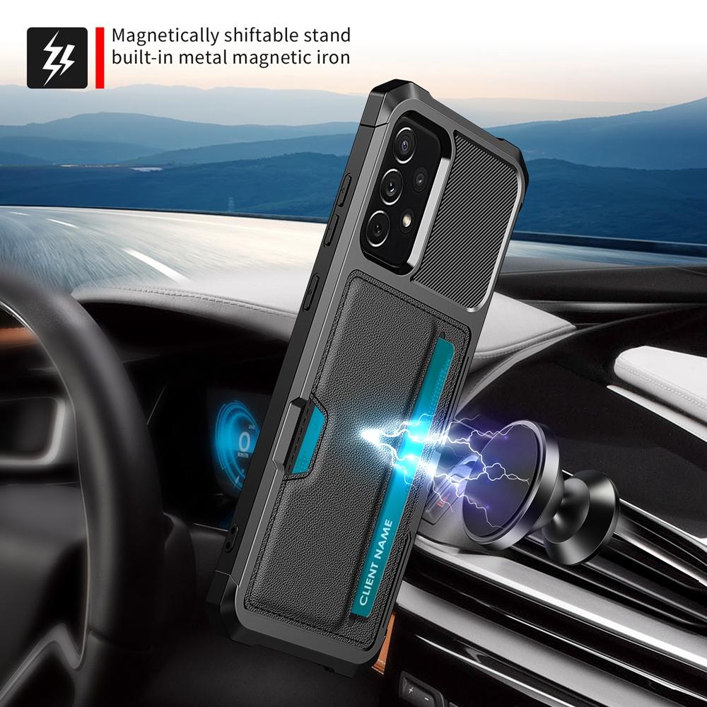 For Samsung Galaxy A12 A52 A72 A13 A33 A53 A73 A14 A34 A54 A35 A55 A36 A56 4G 5G Case Luxury PU Leather Built-in Card Holder ShockProof Back Cover