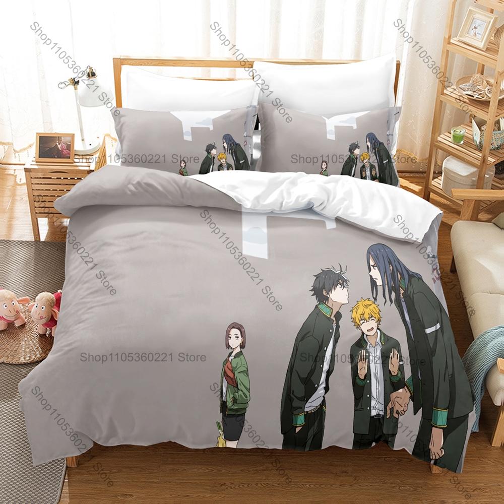 WIND BREAKER 2 Anime Style 3PCS Bedding Set Cozy Microfiber Bedding Kit Durable Design for Single Double Bed Room