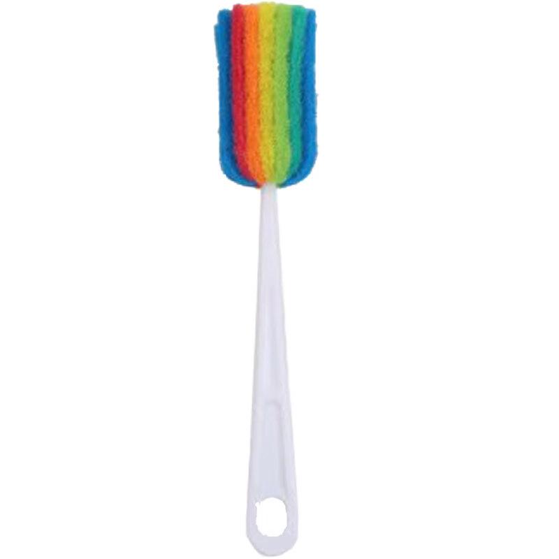 Homeglen Rainbow Long Handle Sponge Cup Cleaning Brush - 5 Pack