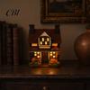 Veilleuse Ton Chaud Citrouilles Lumineuses Vintage Cottage, Figurine Manoir Lumineux Halloween, Décor Intérieur, Décoration Cheminée Automne Table Squelettique