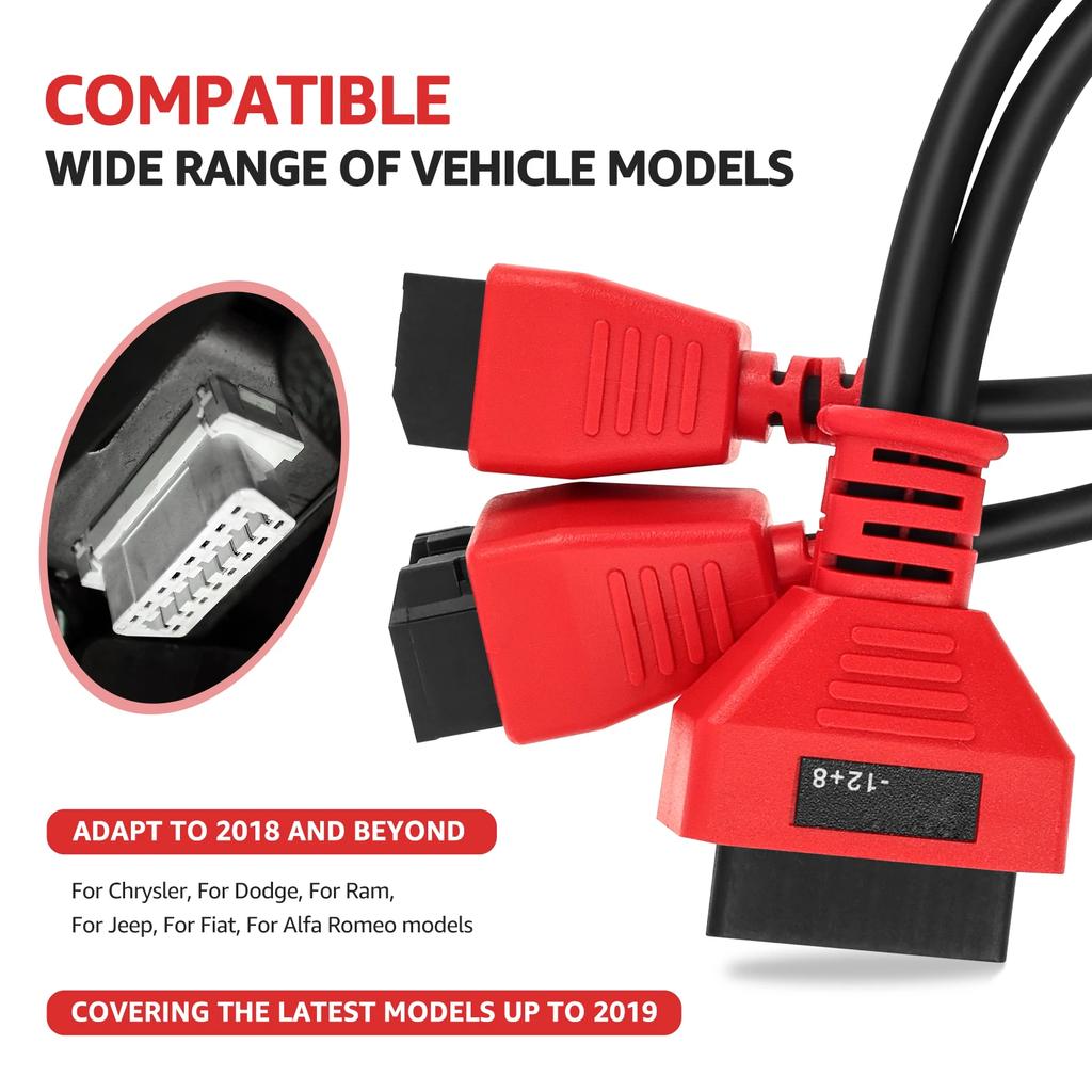 OBD2 Adapter SGW Cable 12+8 adapter Cable Connector Bypass Gateway Protocol Programming for Dodge Ram Jeep Fiat Fca Chrysler MS9