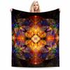 Colorful Mandala Pattern Blanket with Geometric Kaleidoscope Design Blanket, Suitable for Use In the Bedroom, Living Room, On the Sofa