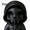 Halloween Decorations 3D Printed Grim Reaper Figurine Holding Pumpkin, Blank DIY Tabletop Seasonal Decor Paintable Statue, Cute Desktop Shelf Holiday