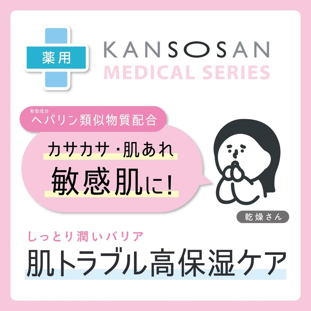 Kansosan Medicinsk Hög Fuktighetslotion 180 ml - Känslig Hud, Lindring för Torr Hud, Heparinanalog, Förebygger Akne & Irritation, Fuktighetsbarriär