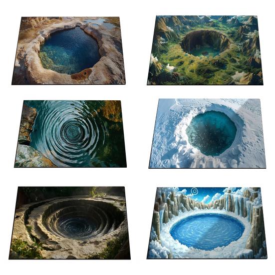 3D Optical Illusion Rug Absorbent Non Slip Bath Mat Endless Pit Bathroom Rug Floor Mat for Shower Bathtub Doorway Kitchen