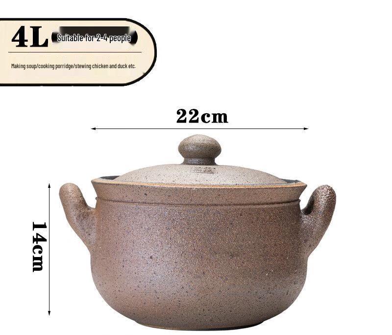 

Naijiang Yingjing Black Clay Unglazed Stew Pot