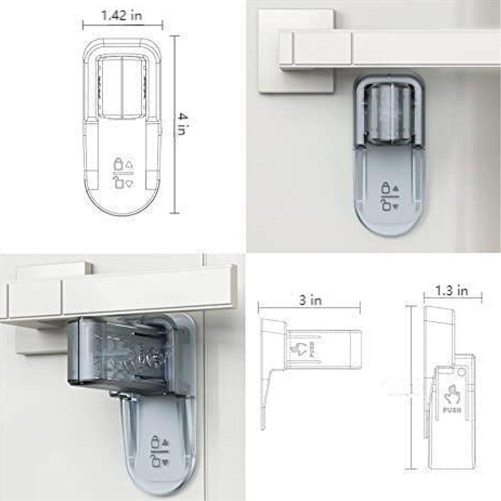 Self Adhesive Safety Door Handle Locks Child Proof Door Lever Lock Baby Protection Locks for Baby