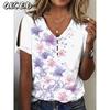 QICED Women's Fashion Casual Short Sleeve V Neck Blouses & Shirts