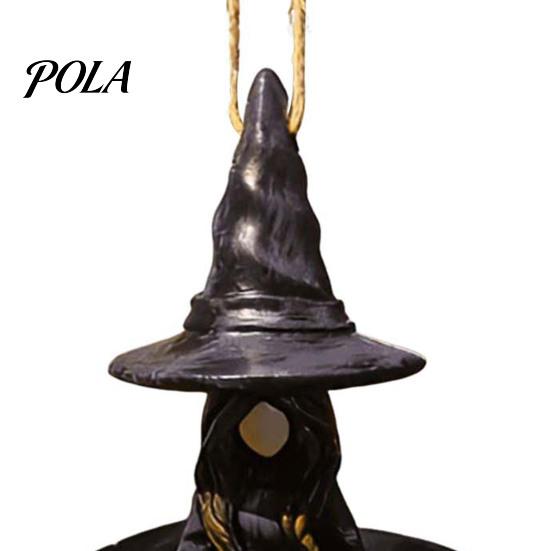 Halloween Bird Feeder Meditating Witch Feeder, Outdoor Hanging Multiple Birds Waterproof Resin for Garden Decoration Spooky