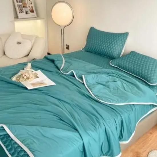 New Solid Color Cool Silk Summer Quilt Soft And Comfortable Air Conditioner Quilt Single Adult Gift Quilt