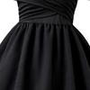 Girls' Princess Dress: 2025 Summer One-Shoulder Strappy Pleated Double-Layer Hem