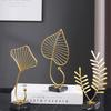 Leaf Sculpture Crafts Office Desktop Ornaments For Living Room Wine Cabinet Porch Home Decoration