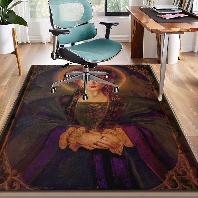 Hocus witch Halloween Magic Office Rug Chair Mat, Game Carpet, Suitable for Front Door, Bedroom, Living Room, Desk, Holiday Gift