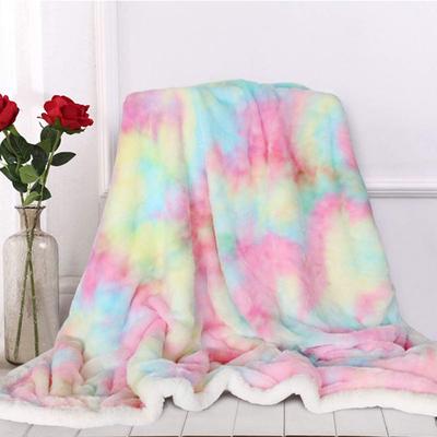 Weiche Regenbogen-Plüsch-Kunstfell-Überwürfe, Bettdecken, weich, gemütlich, warm, flauschig, bequem