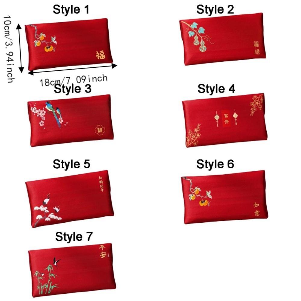 Satin Fabric Cloth Money Pouch Chinese Lucky Packet Traditional Chinese Celebration