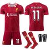 Liverpool Home Salah 2024/2025 Kids Soccer Jersey Red Sportswear