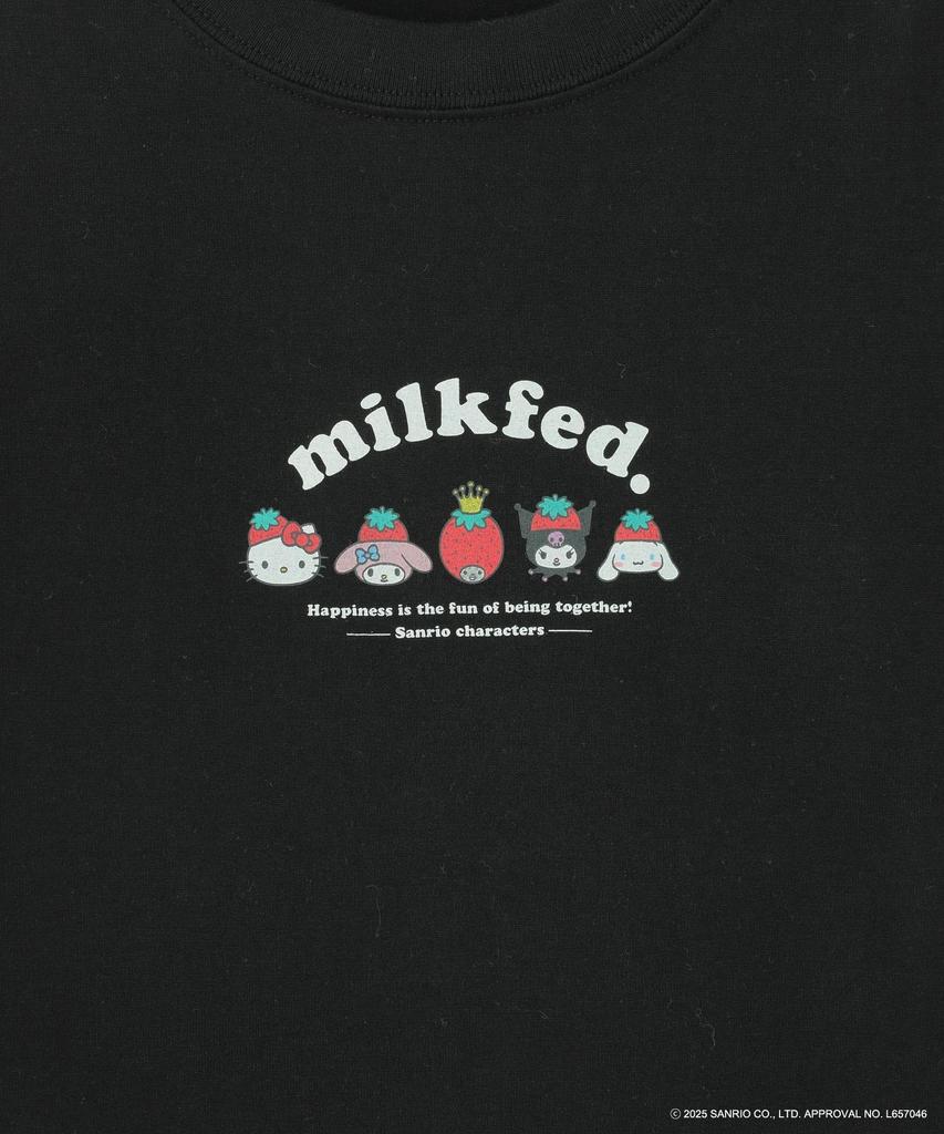 Milkfed Sanrio Characters Compact Short Sleeve Tee x SANRIO CHARACTERS COMPACT TEE 103251011019 BLACK M S/S