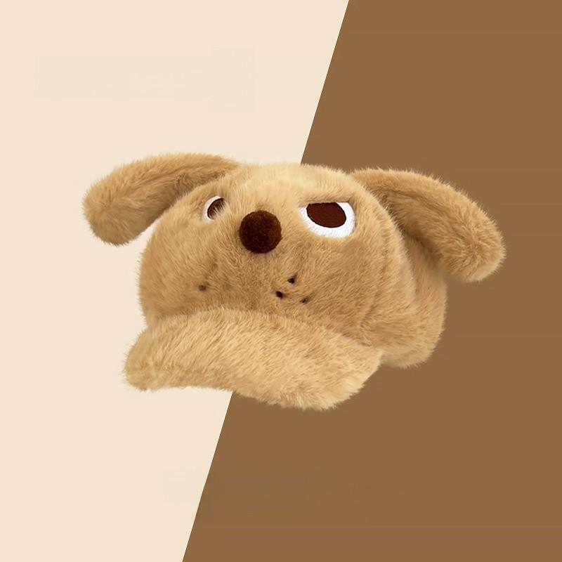 Boze Kleine Hond Pluche Oor Cartoon Honkbalpet Voor Kinderen Winter Warmte