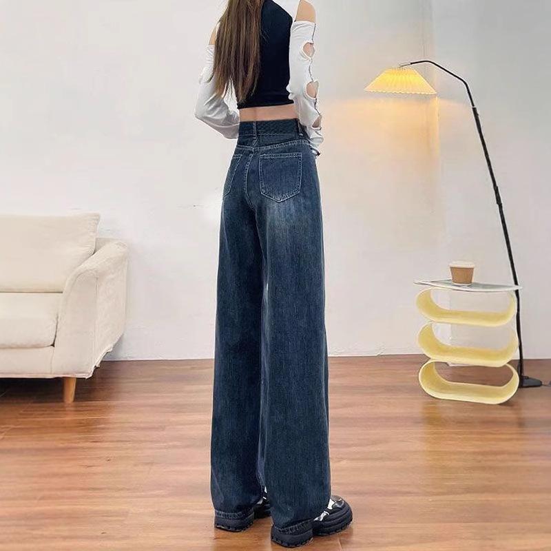 Women's High-Waisted Retro Straight-Leg Jeans for Tall Girls - Autumn 2026 Collection