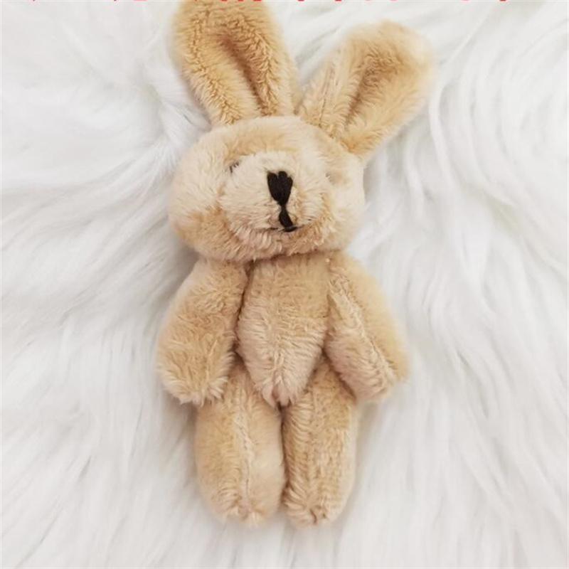 

8 см длинный плюшевый шарнирный кролик голый заяц длинношерстный мультяшный букет кукла одежда аксессуары мобильный кулон украшения