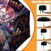 Custom Name Personalized Horror Theme Chucky Print Umbrella, Auto Open Close, 8‑Rib Sturdy Frame, Commute Camping Hiking Use, Birthday Gift