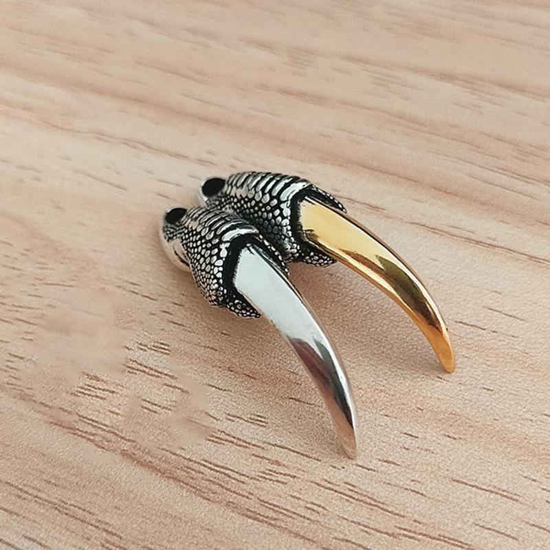 New Style Stylish Hip Hop Handsome Mens Silver Dragon Claw Pendant Necklace