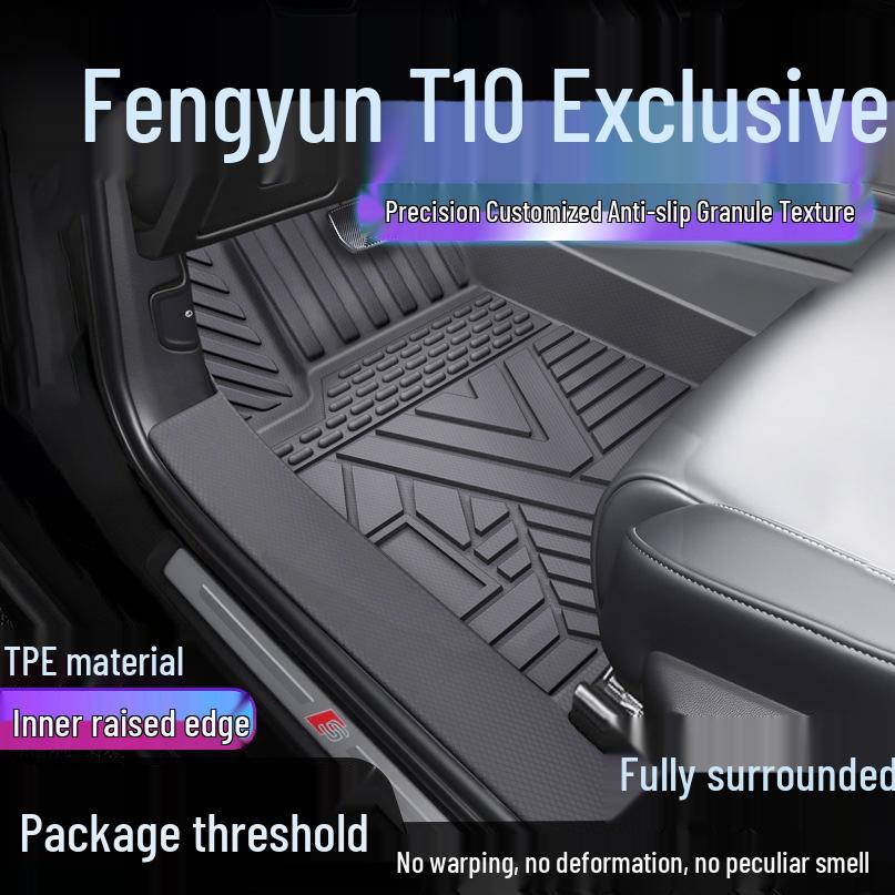 Chery Fengyun T10 Full Coverage TPE Floor Mats - Waterproof & Dirt-Proof with Door Sill Protection