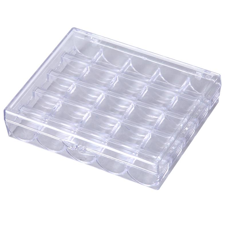 25 Spools Empty Bobbins Storage Box Sewing Accessories Tools Plastic Sewing Machine Bobbin Case Knitting Needle Organizer