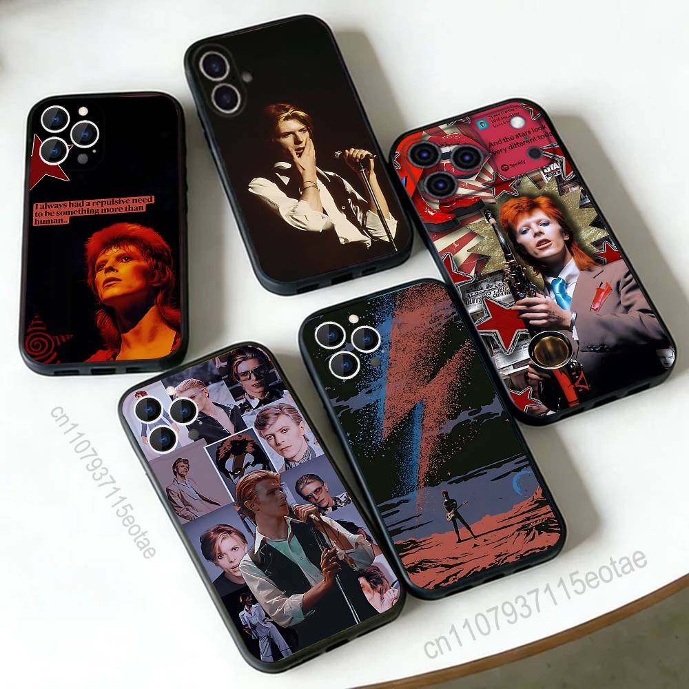 D-David Blackstar Bowie Phone Case For iPhone 17,16,15,14,13,12,11,Pro,Max,Plus,E,Air,Mini Protective Black Cover