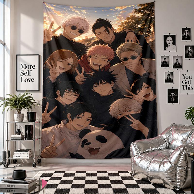 Wall TapestryJujutsu Kaisen Art Hanging Cloth Decorative Background Cover for Room Decoration