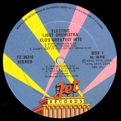 LP-skiva ELECTRIC LIGHT ORCHESTRA - ELO's Greatest Hits FZ36310 Jet Records 1979 Kanada Rock Begagnad